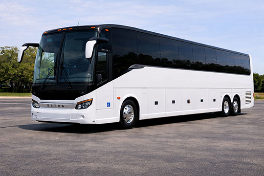 56-passenger charter bus available for charter in Bethesda, MD